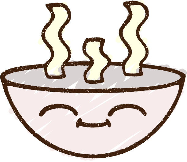 热汤粉笔画图片下载