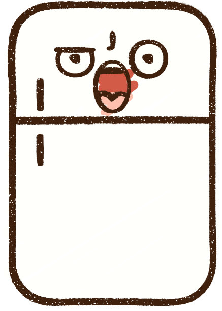 冰箱里的粉笔画图片下载