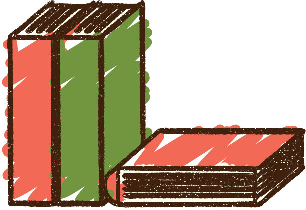 书的粉笔画图片下载