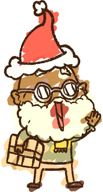 圣诞老人粉笔画图片下载