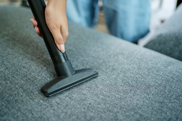 家庭主妇使用真空。图片下载