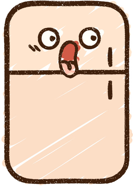 冰箱里的粉笔画图片下载