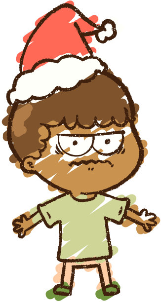 圣诞老人粉笔画图片下载