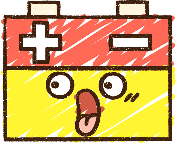 电池的粉笔画图片下载