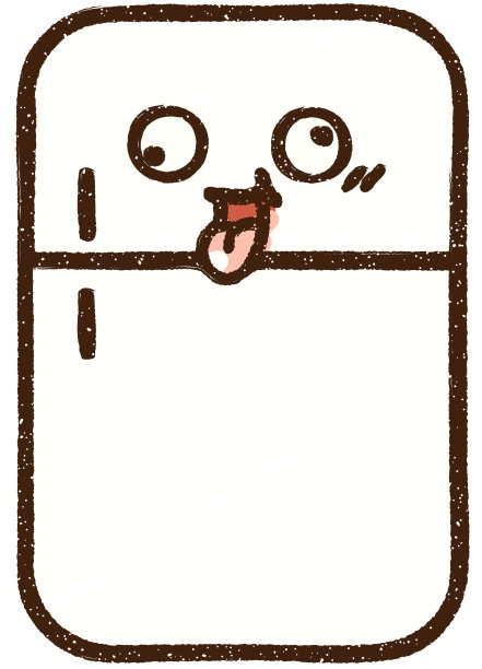 冰箱的粉笔画图片下载