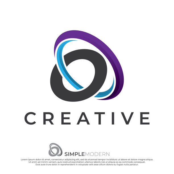 圆形标志抽象圆形漩涡标志设计。图片下载