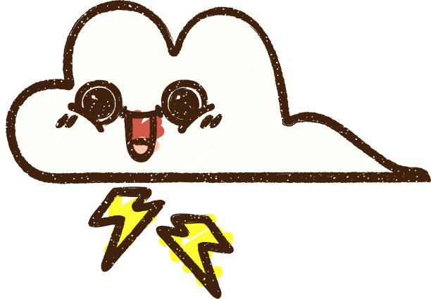 云的粉笔画图片下载