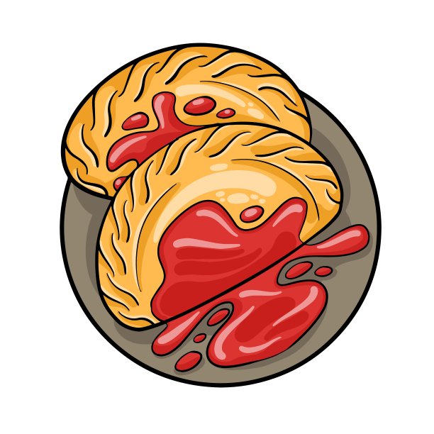 典型的西班牙肉馅卷饼。矢量图图片下载