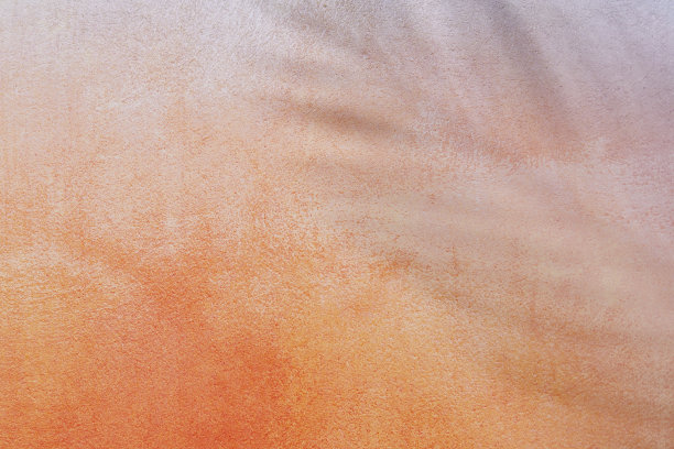 粉色，黄色和红色的夏季背景与棕榈叶阴影和复制空间。墙纸质感，油画仿画。图片下载