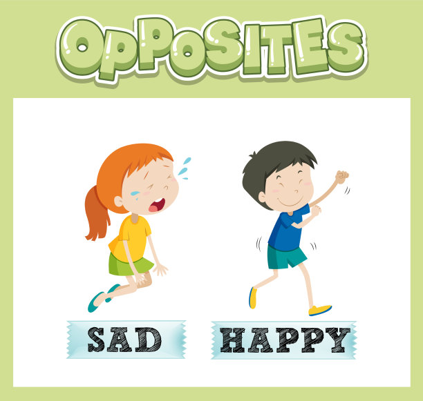 相反的英语单词给孩子图片下载