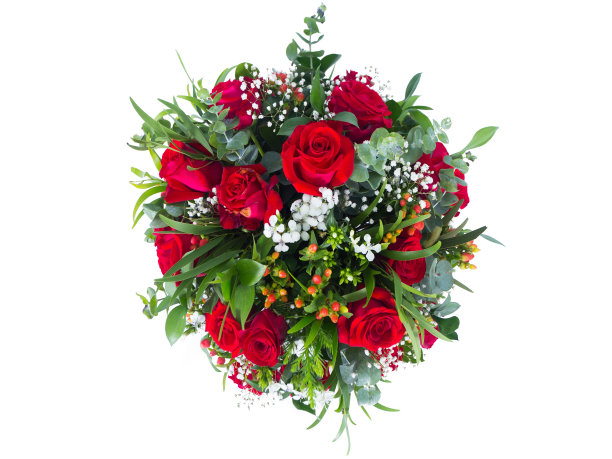 红玫瑰花束图片下载