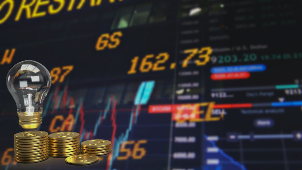 灯泡和金币的商业概念3d渲染图片下载