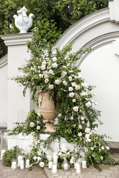 婚礼上的鲜花，特写图片下载