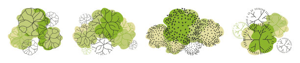 树的建筑平面图。随行人员设计。图片下载