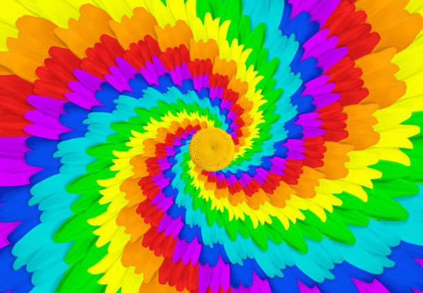 抽象生动的花卉螺旋背景图片下载