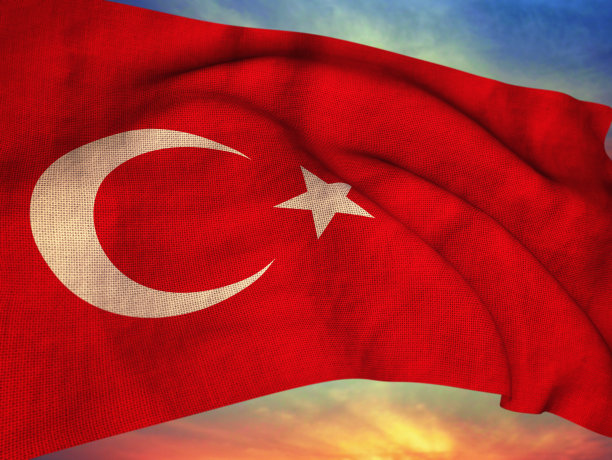 土耳其，土耳其国家和土耳其国旗- 3D渲染图片下载