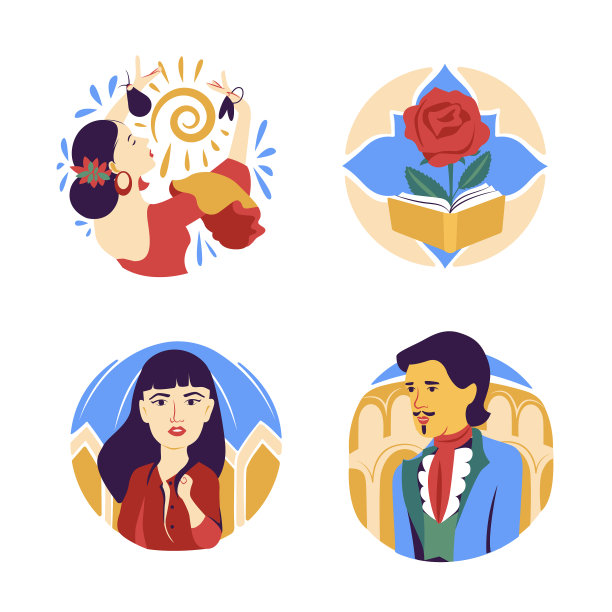 一组西班牙演员和弗拉门戈的假期图片下载