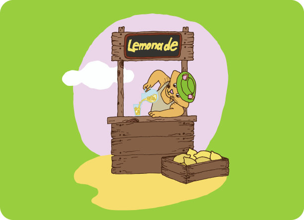 一个有柠檬水和猫的小摊图片下载