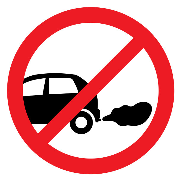 汽车油烟圈红色标志图片下载