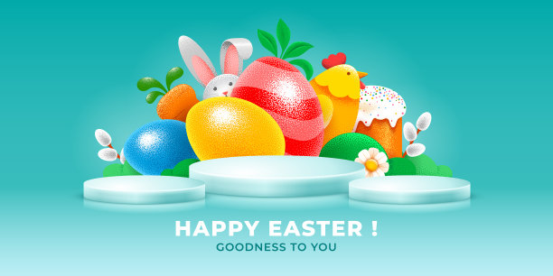 复活节问候与产品平台图片下载