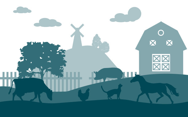 农场动物家畜的背景图片下载