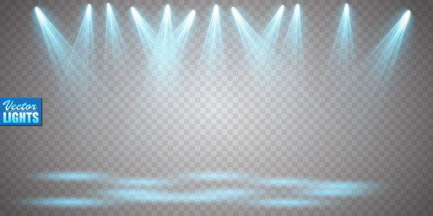 向量的聚光灯。现场。光的效果。发出光的效果。矢量插图。图片下载