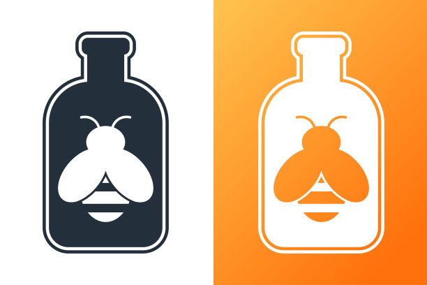 米德瓶子。简单的图标集。平面设计的平面风格元素。向量EPS10插图。图片下载