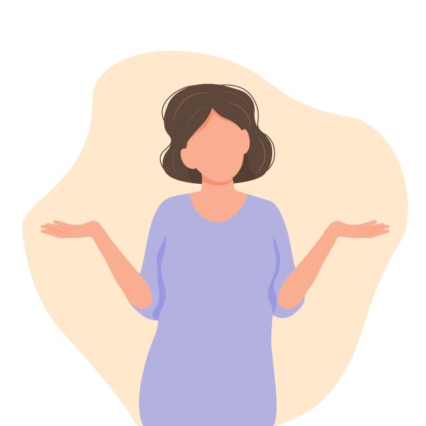 女人耸耸肩，带着好奇的表情图片下载