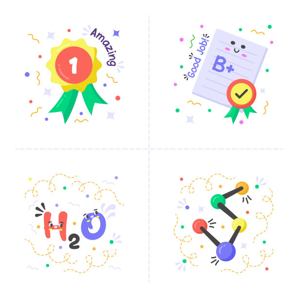 回校收集贴纸，为学生提供学习用品。矢量图图片下载