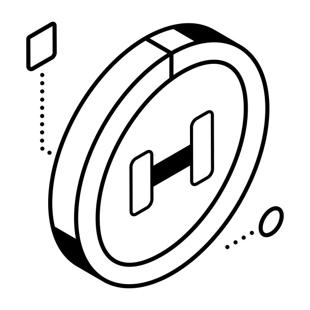 潮流风格的哑铃图标，使用它的商业图片下载