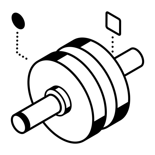 潮流风格的哑铃图标，使用它的商业图片下载