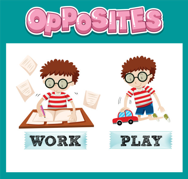 相反的英语单词给孩子图片下载