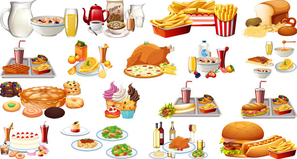 食品及饮料套装图片下载