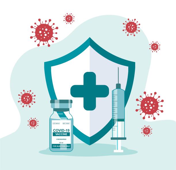 疫苗就像身体的一道屏障。医疗实施理念为模板、社交媒体、医疗机构图片下载