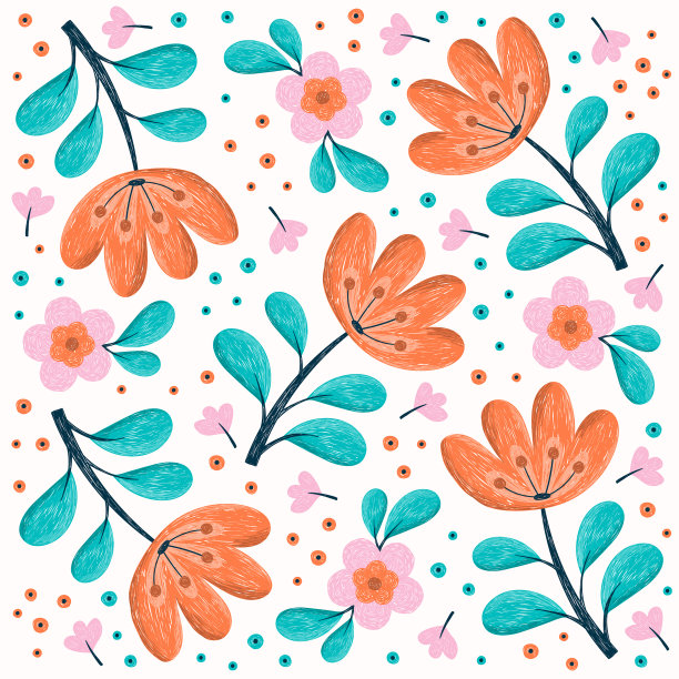 无缝的花卉图案图片下载