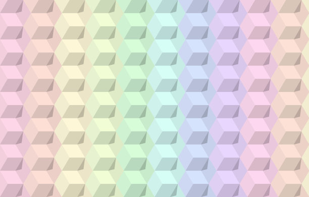 彩色粉彩立方体几何抽象平面背景图片下载