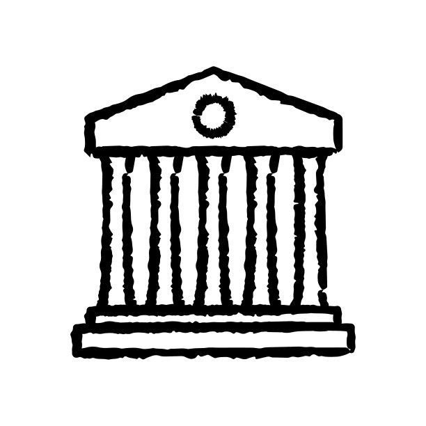大学建筑手绘图标图片下载