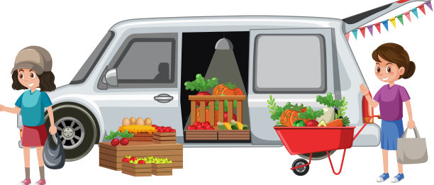 在跳蚤市场买蔬菜的顾客图片下载