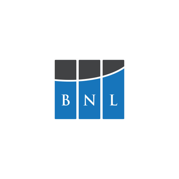 黑色背景上的BNL字母标志设计图片下载