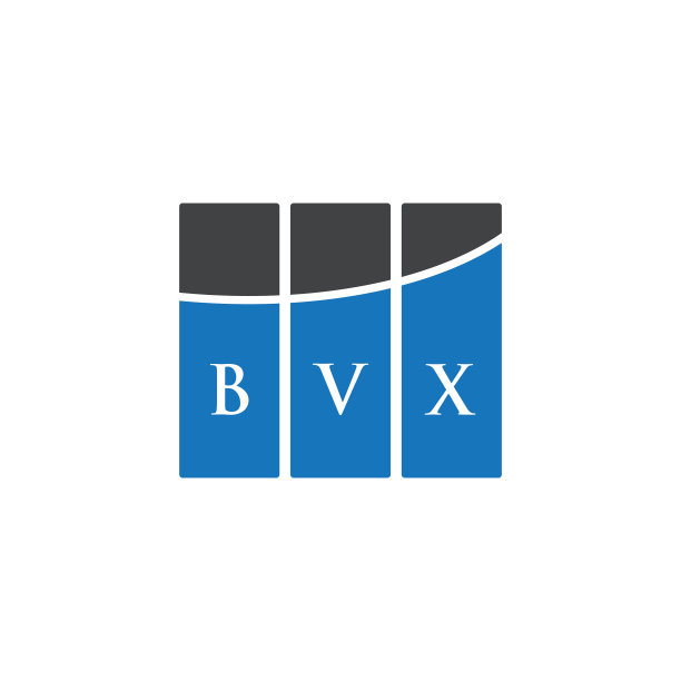 黑色背景上的BVX字母标志设计图片下载