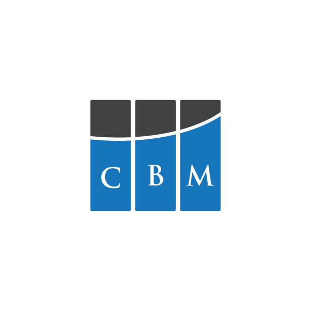 CBM字母logo设计，黑色背景CBM图片下载