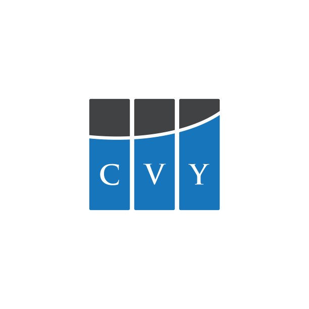 黑色背景上的CVY字母Logo设计图片下载