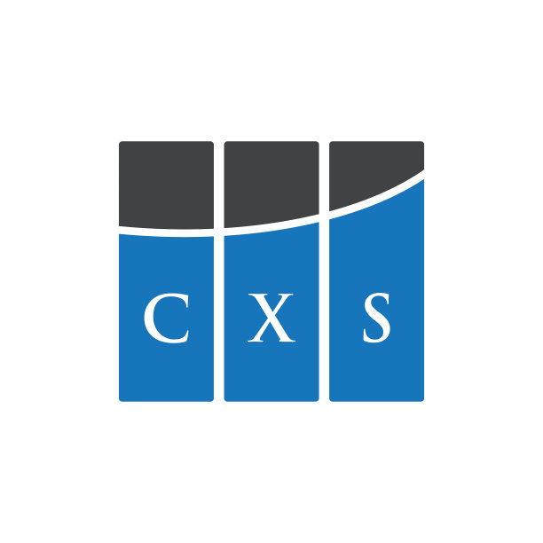 字母标志设计在黑色背景CXS图片下载