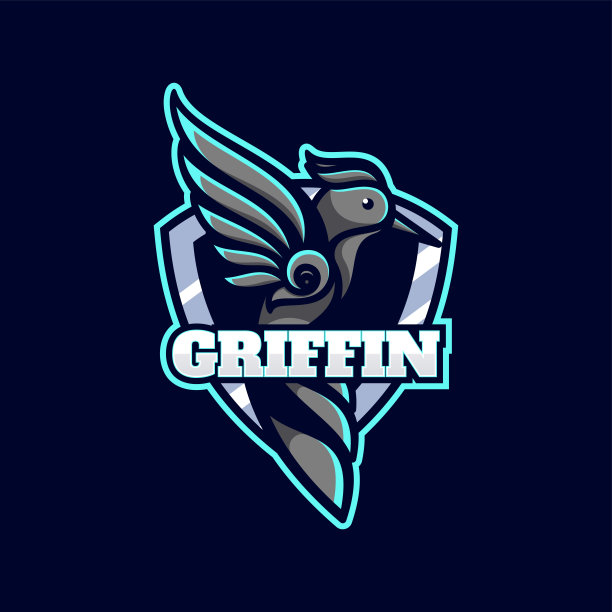 矢量插图格里芬E运动和运动风格。图片下载