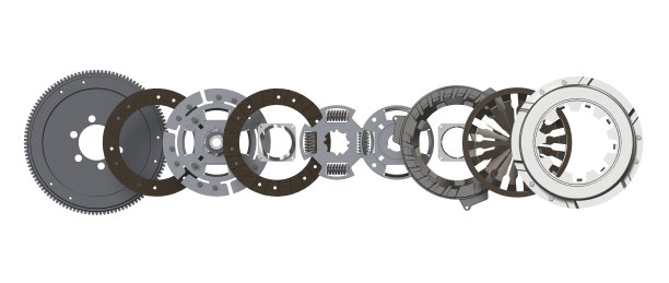 汽车离合器总成用于汽车维修3D渲染隔离在白色上图片下载