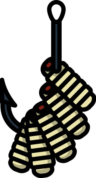 钩上的蠕虫图标图片下载