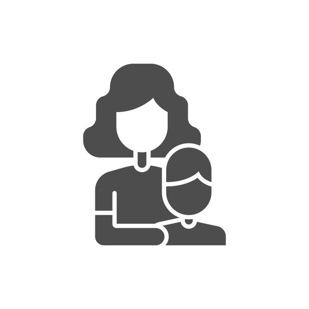 妈妈和儿子的图标填平标志为移动图片下载