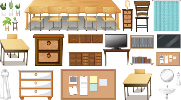 家具和家用电器上涂白色图片下载