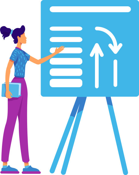 女学员学习企业流程半图片下载