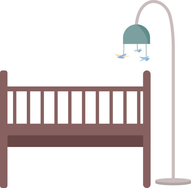 木床为新生儿半平色物体图片下载